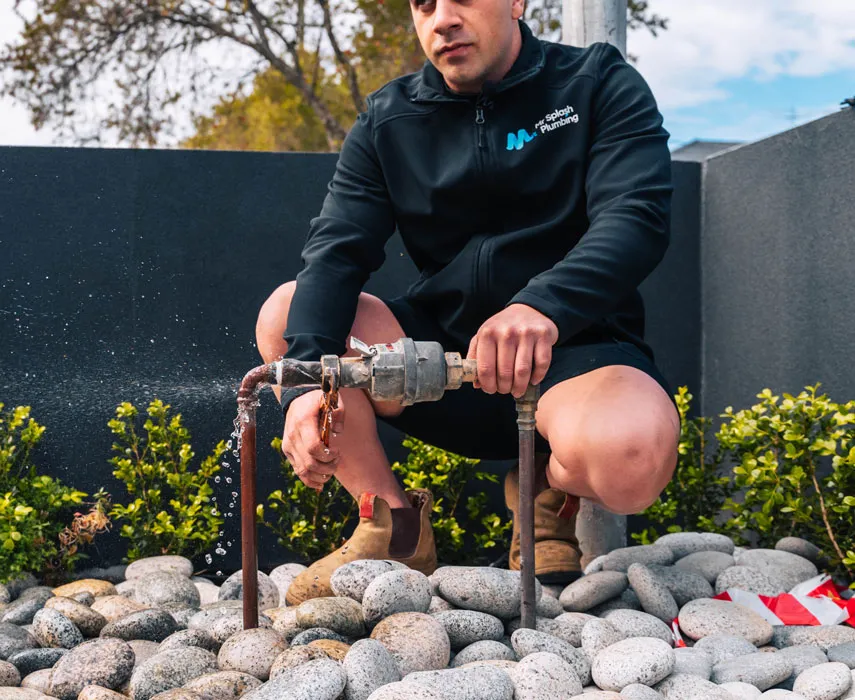Mr Splash plumber on an emergency call-out at a Sydney home