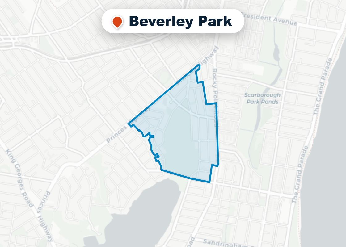 Map of Mr Splash plumbing service area in Beverley Park