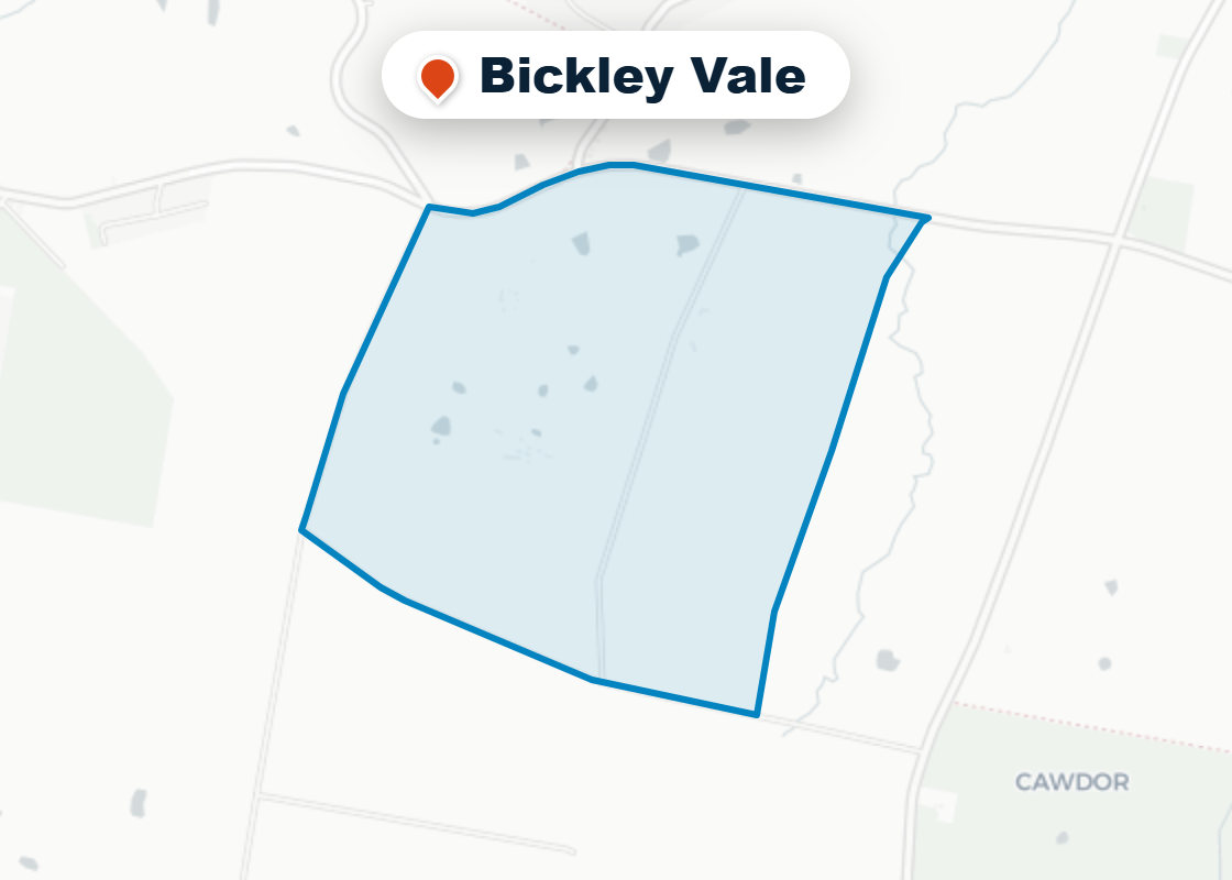 Map of Mr Splash plumbing service area in Bickley Vale
