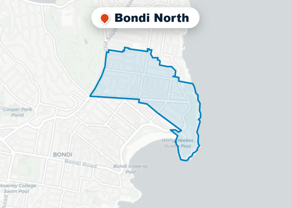 Map of Mr Splash plumbing service area in Bondi North