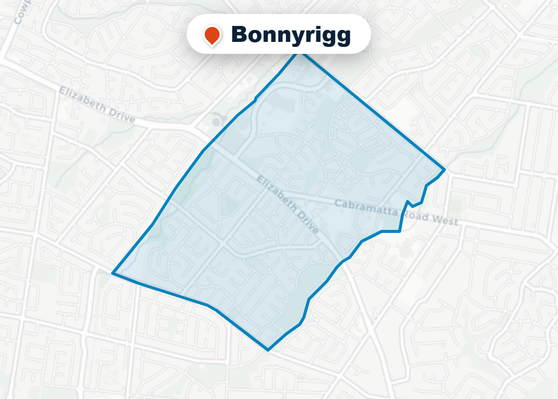 Map of Mr Splash plumbing service area in Bonnyrigg