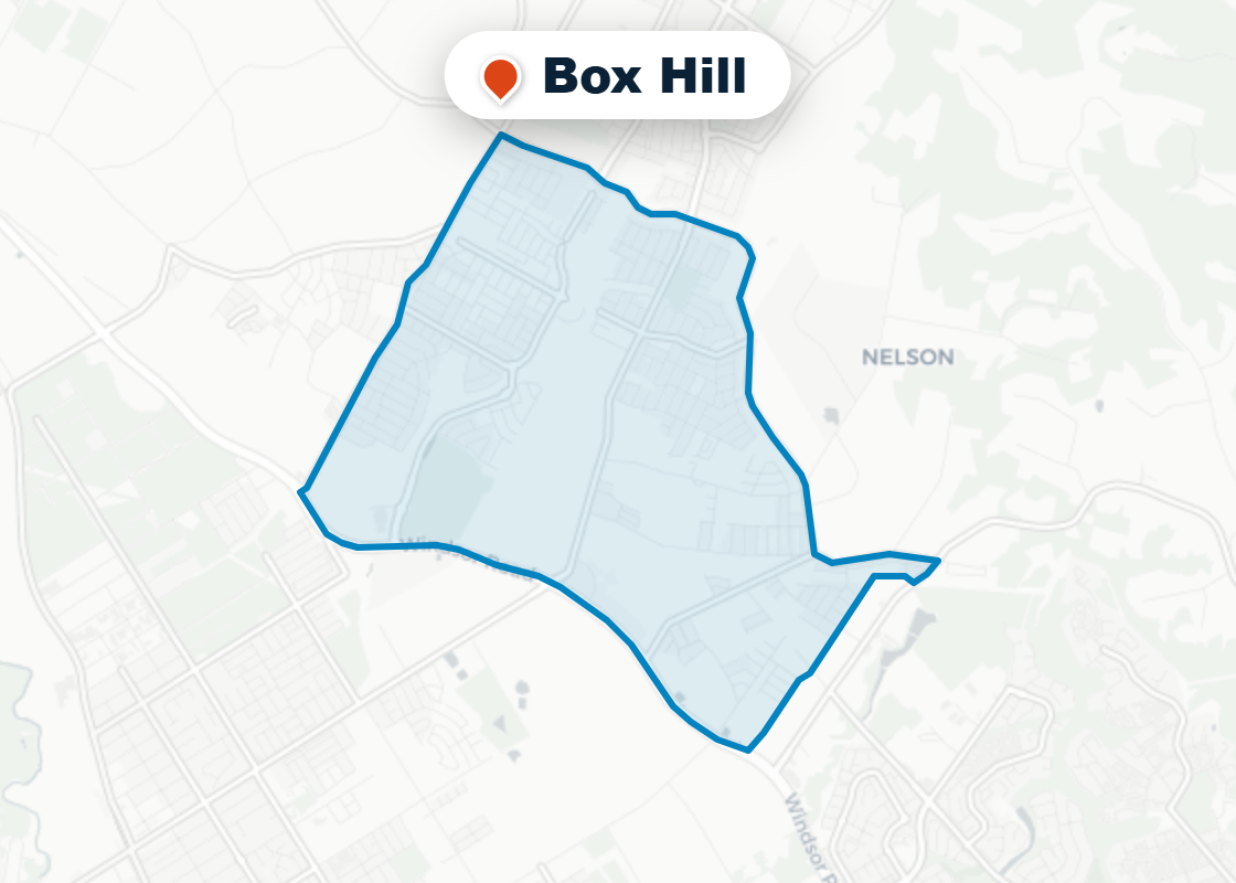 Map of Mr Splash plumbing service area in Box Hill