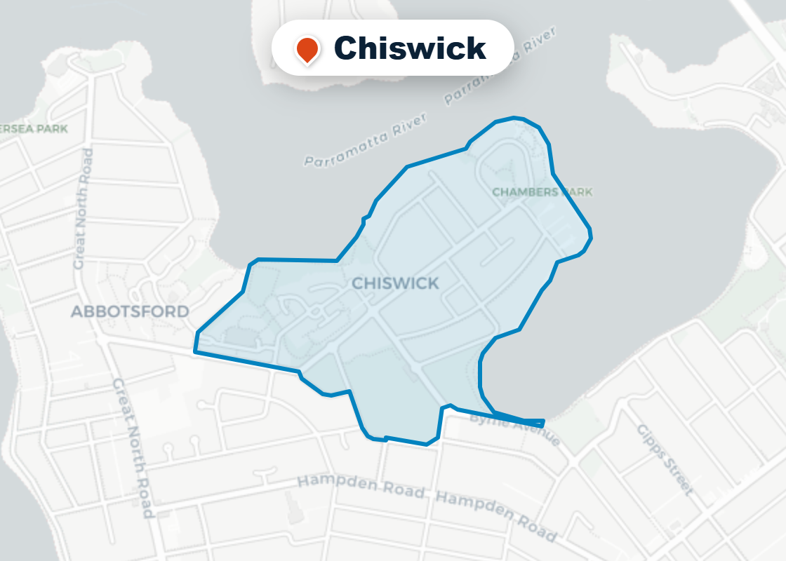 Map of Mr Splash plumbing service area in Chiswick