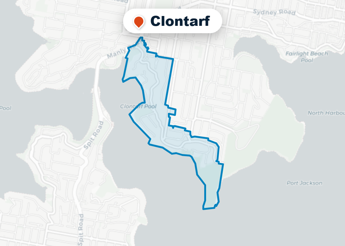 Map of Mr Splash plumbing service area in Clontarf