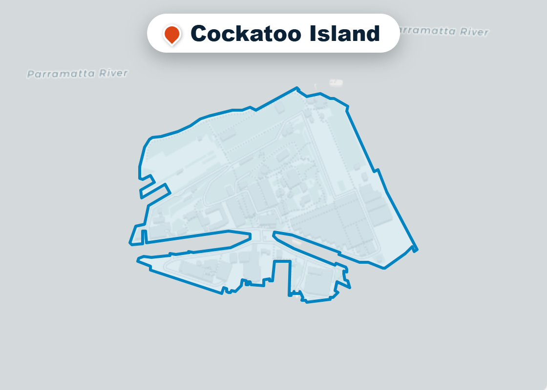 Map of Mr Splash plumbing service area in Cockatoo Island