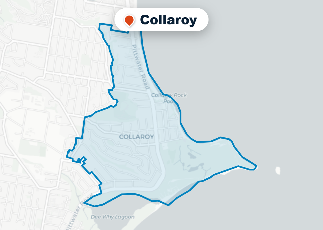 Map of Mr Splash plumbing service area in Collaroy