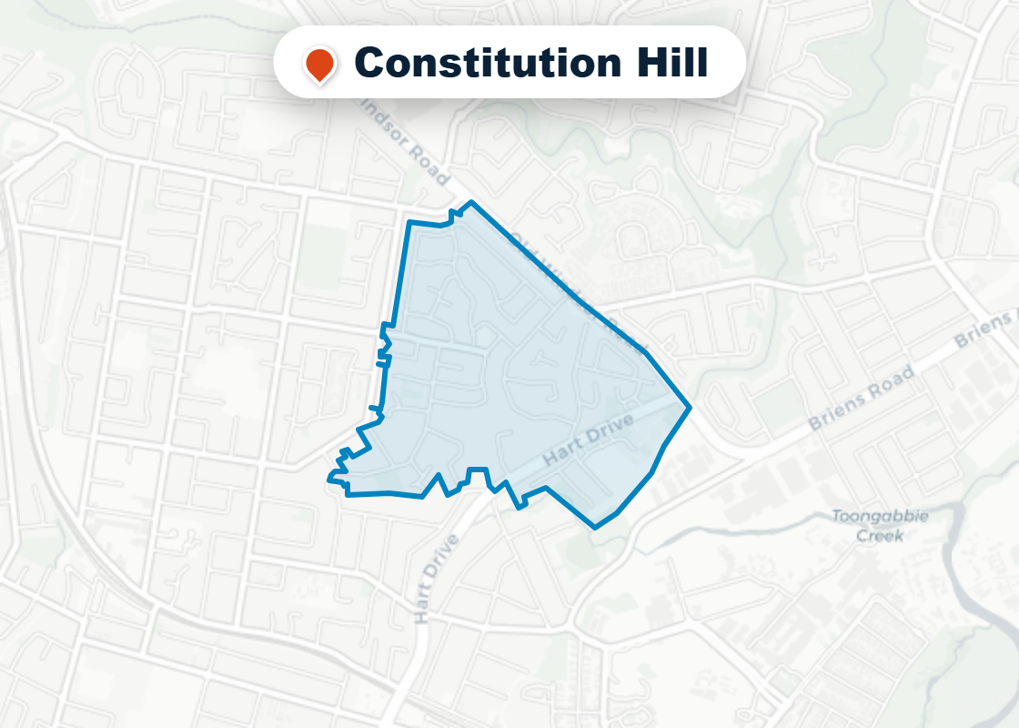 Map of Mr Splash plumbing service area in Constitution Hill