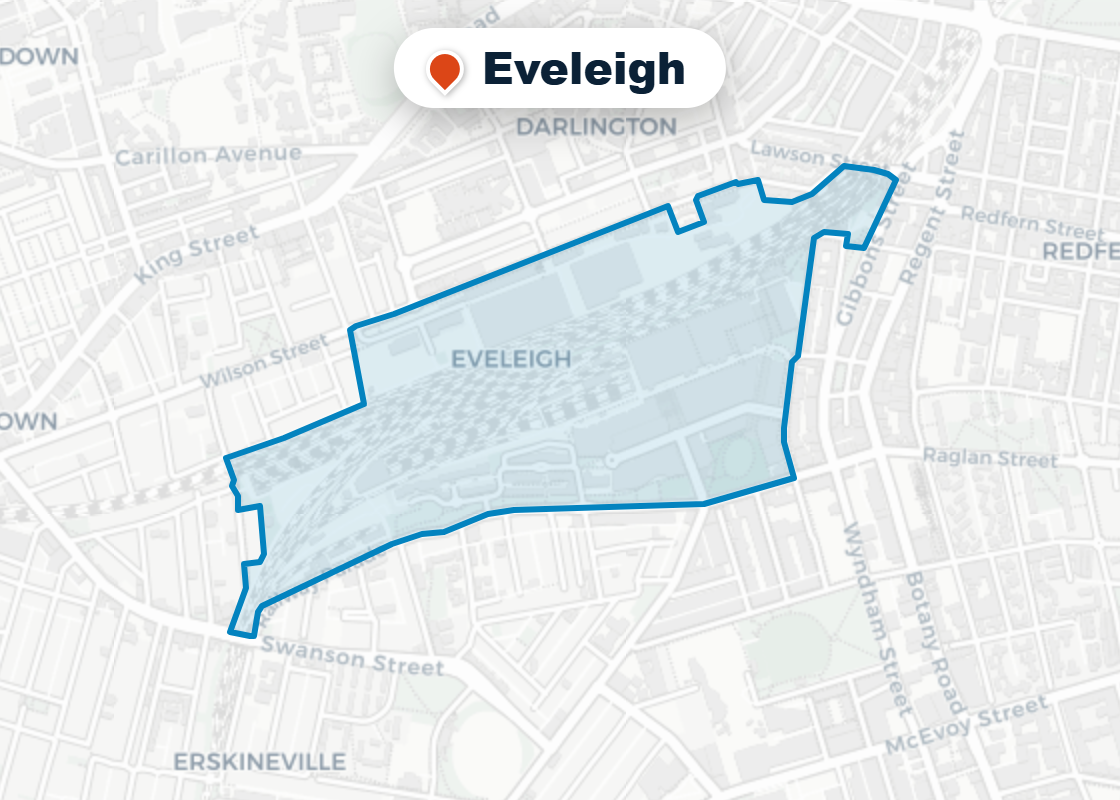 Map of Mr Splash plumbing service area in Eveleigh