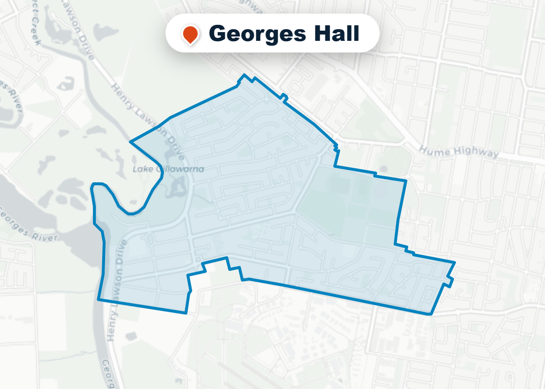 Map of Mr Splash plumbing service area in Georges Hall