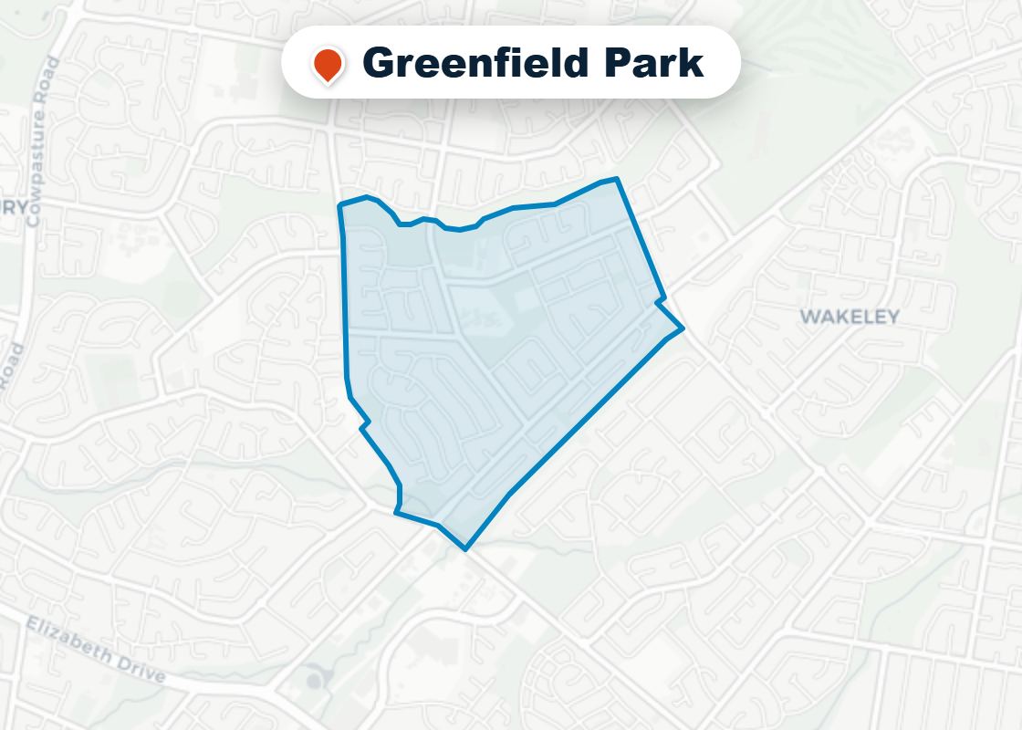 Map of Mr Splash plumbing service area in Greenfield Park