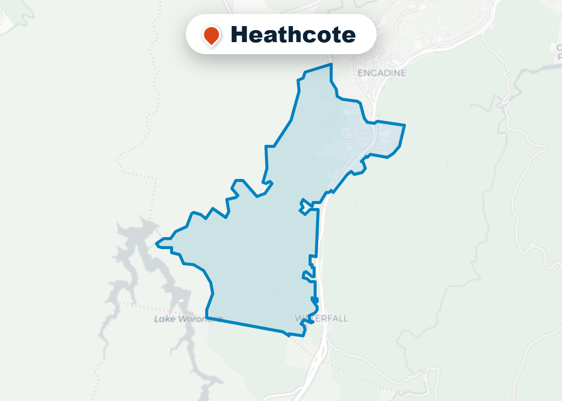 Map of Mr Splash plumbing service area in Heathcote