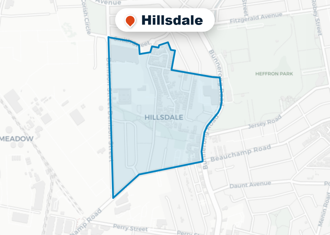 Map of Mr Splash plumbing service area in Hillsdale