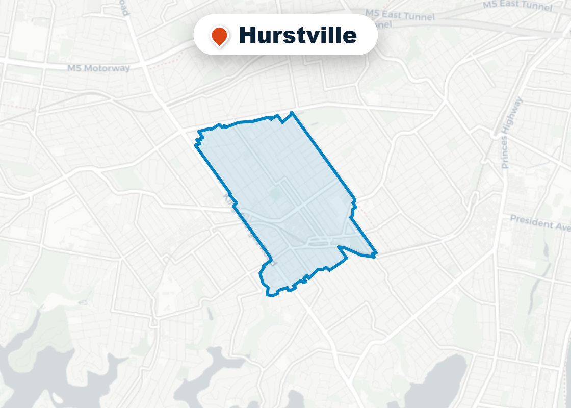 Map of Mr Splash plumbing service area in Hurstville