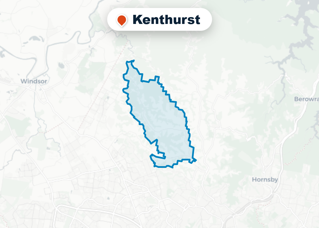 Map of Mr Splash plumbing service area in Kenthurst