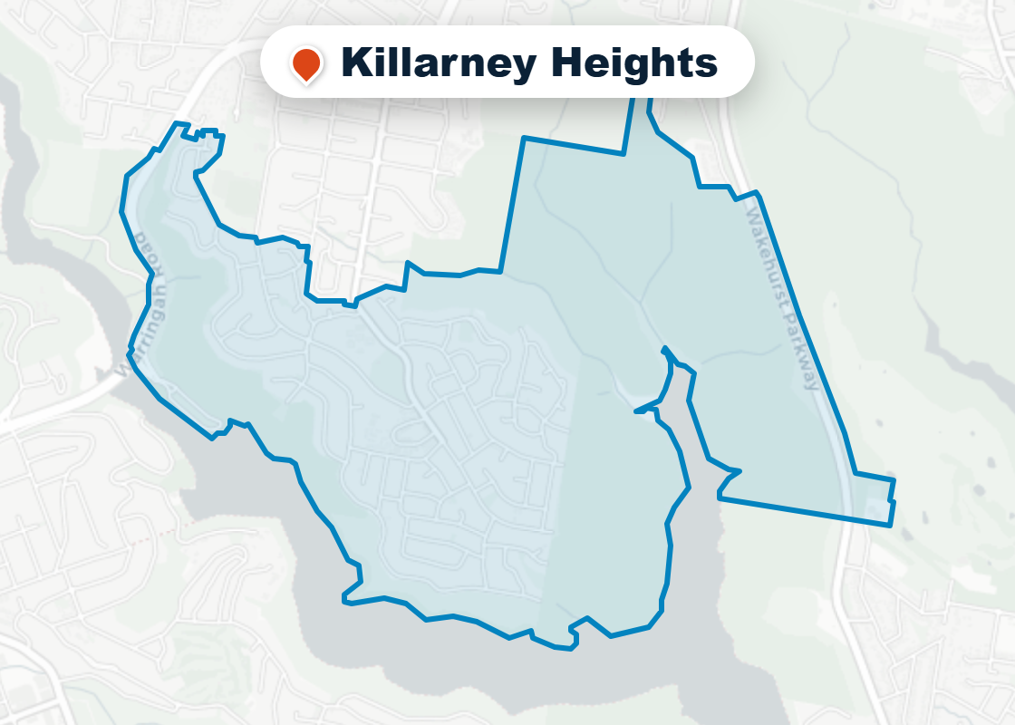 Map of Mr Splash plumbing service area in Killarney Heights
