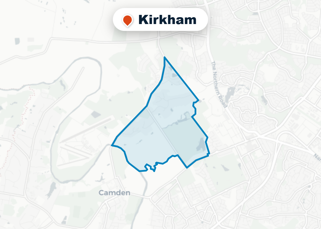Map of Mr Splash plumbing service area in Kirkham