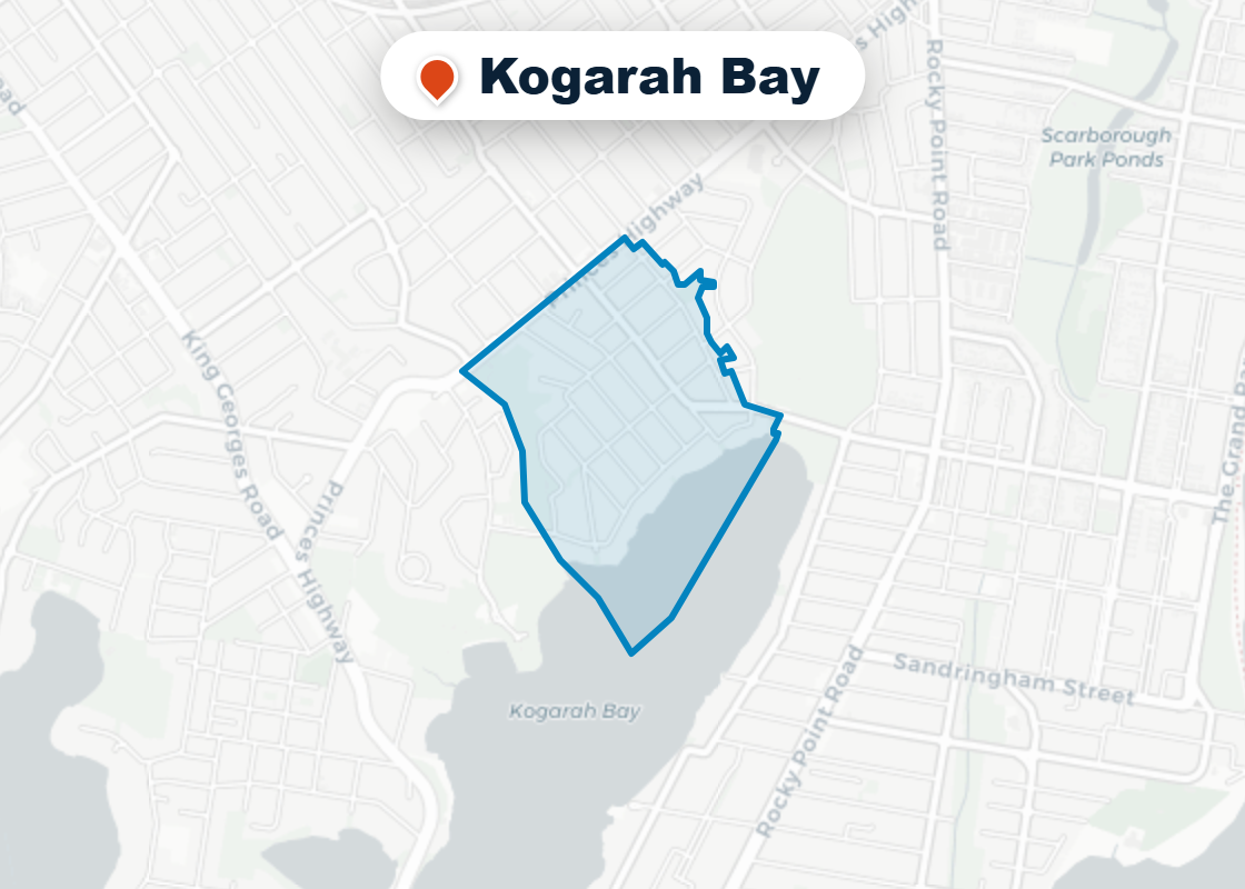 Map of Mr Splash plumbing service area in Kogarah Bay