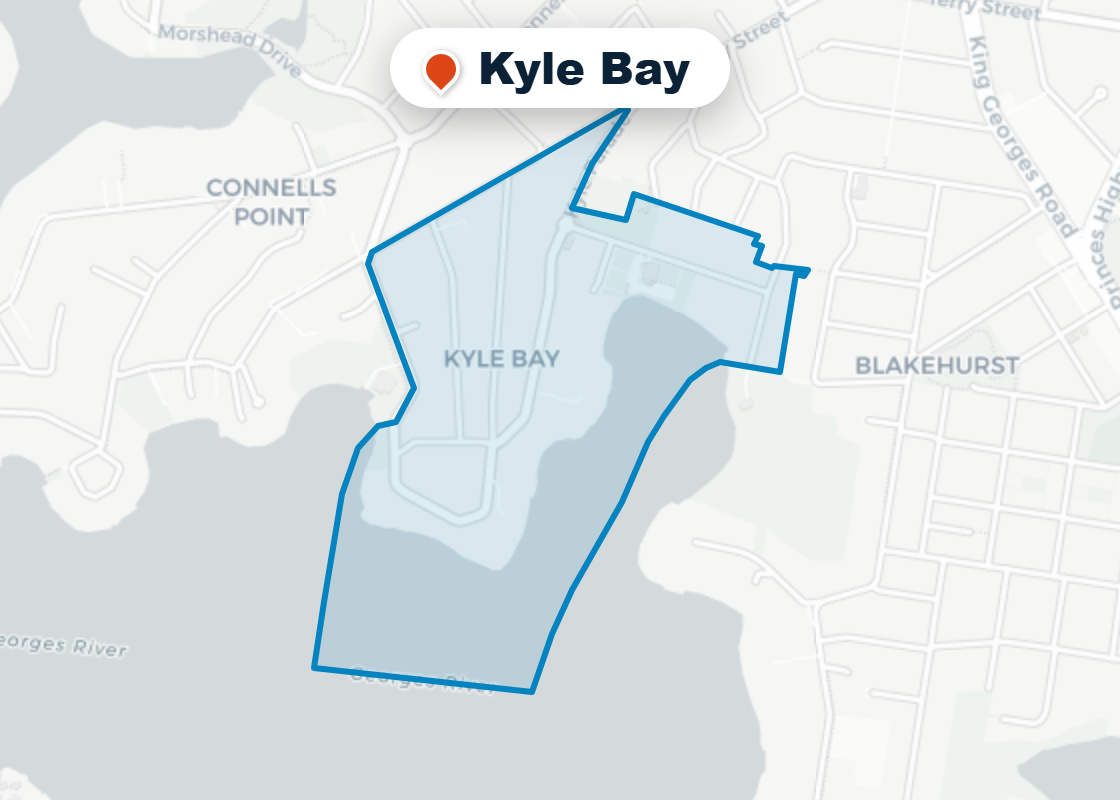 Map of Mr Splash plumbing service area in Kyle Bay