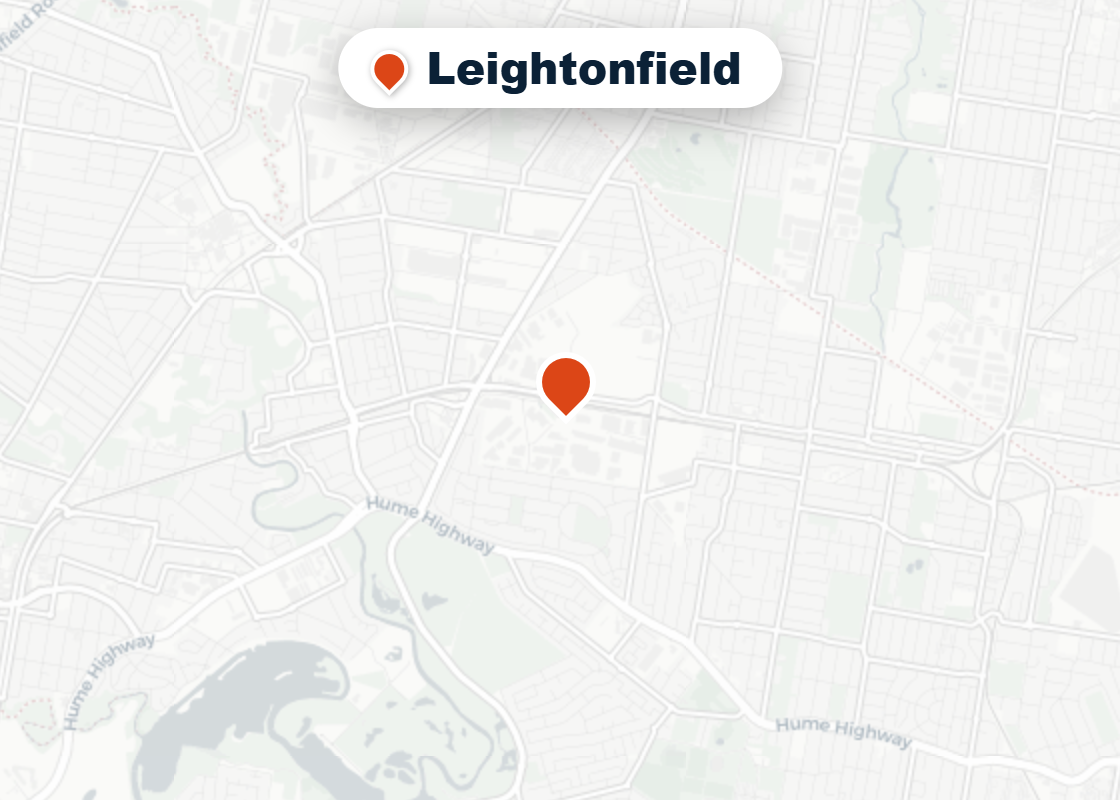 Map of Mr Splash plumbing service area in Leightonfield