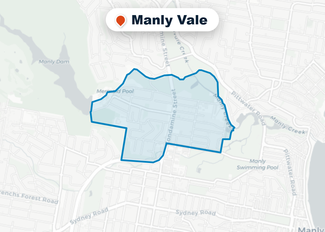 Map of Mr Splash plumbing service area in Manly Vale