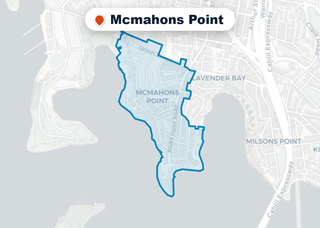 Map of Mr Splash plumbing service area in Mcmahons Point