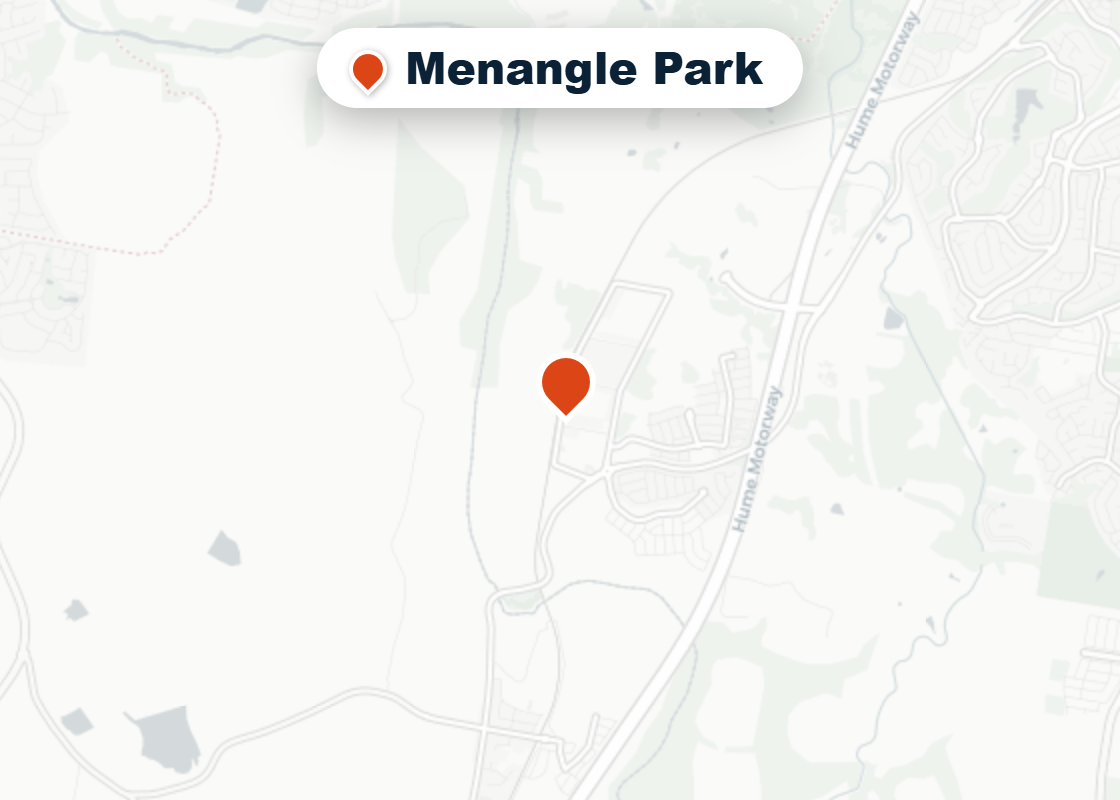 Map of Mr Splash plumbing service area in Menangle Park