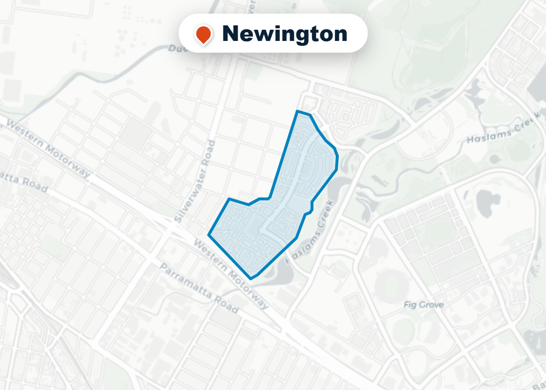 Map of Mr Splash plumbing service area in Newington