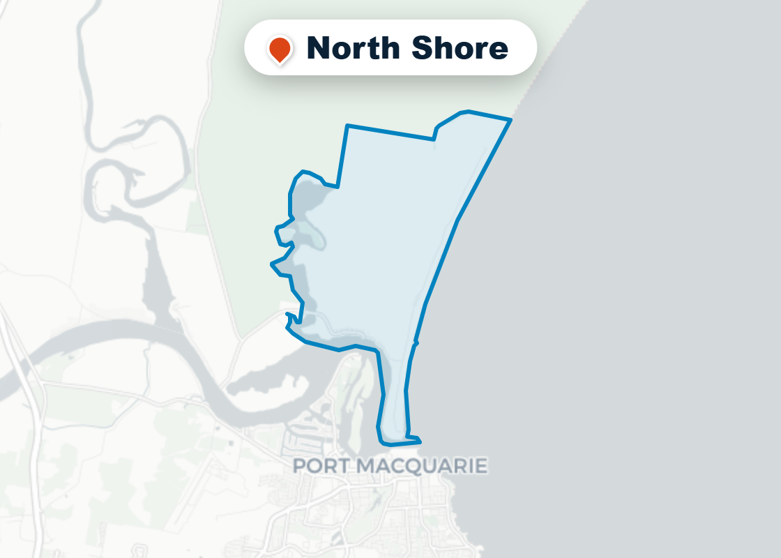 Map of Mr Splash plumbing service area in North Shore