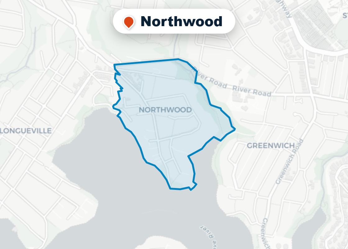 Map of Mr Splash plumbing service area in Northwood