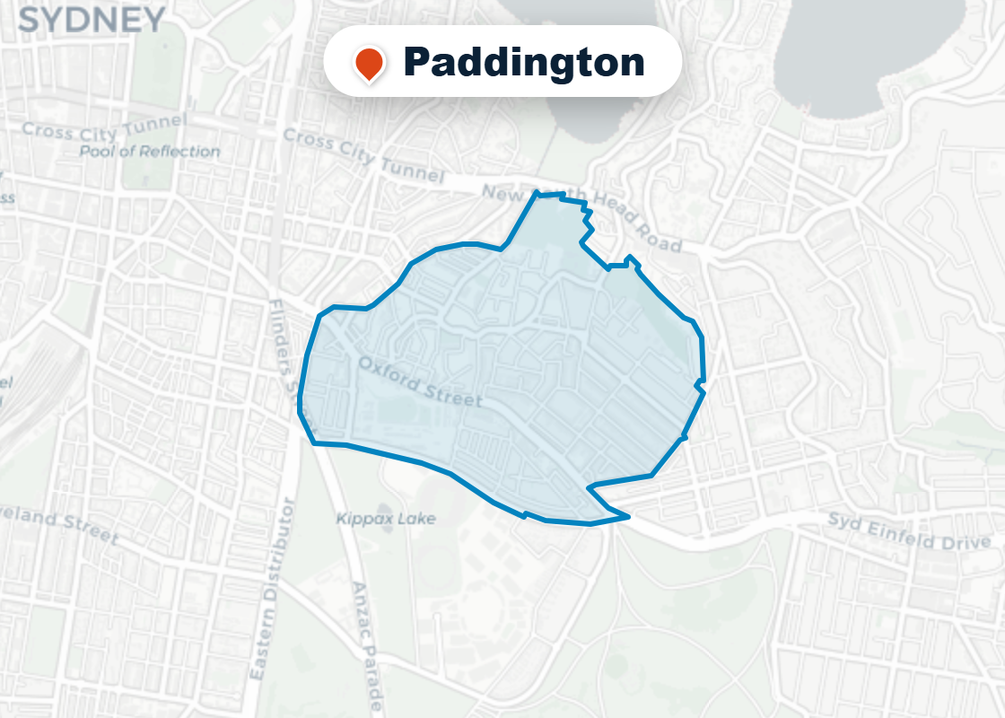 Map of Mr Splash plumbing service area in Paddington