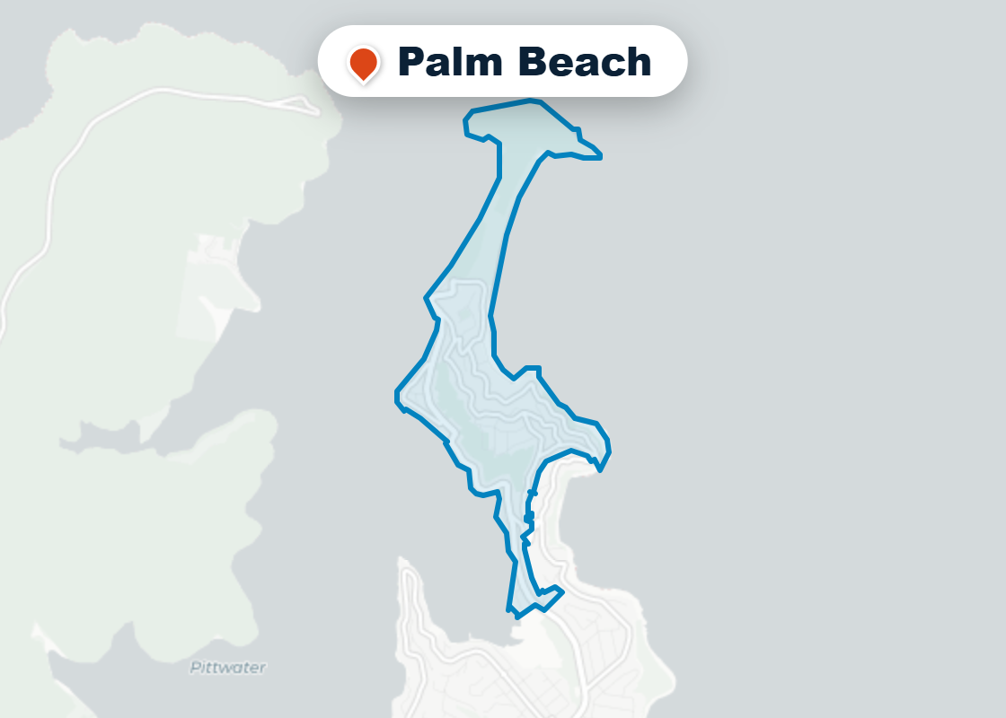 Map of Mr Splash plumbing service area in Palm Beach