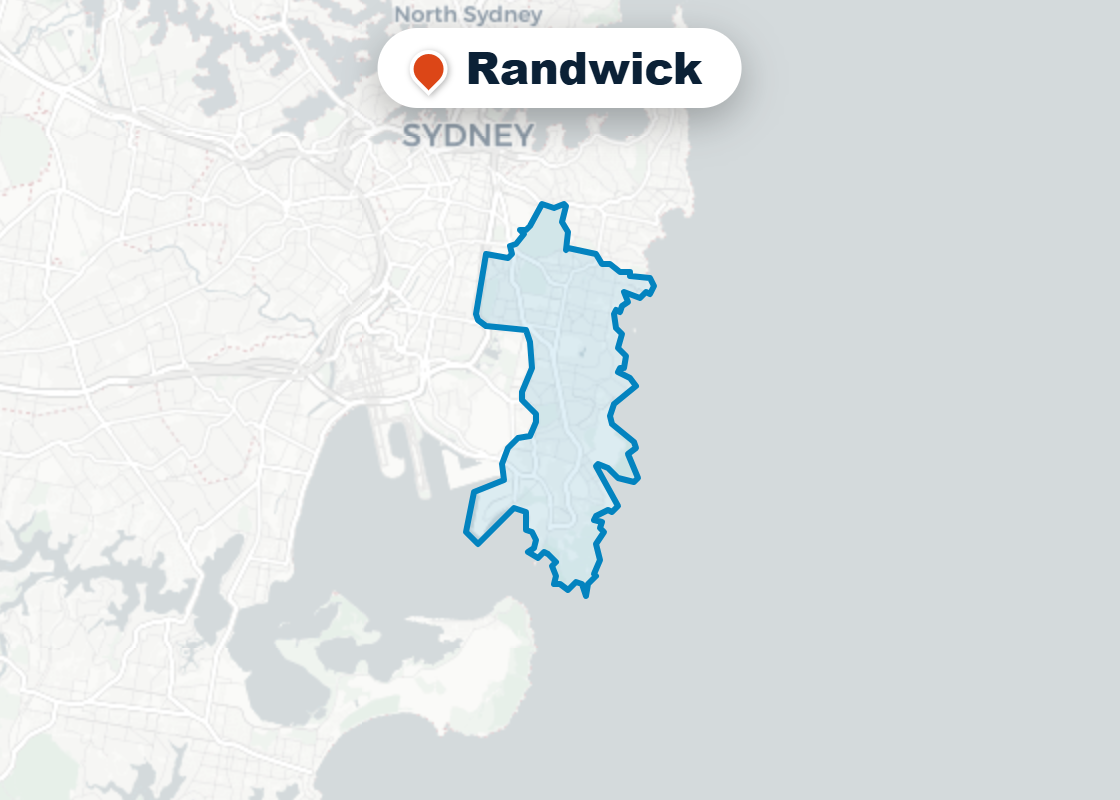 Map of Mr Splash plumbing service area in Randwick