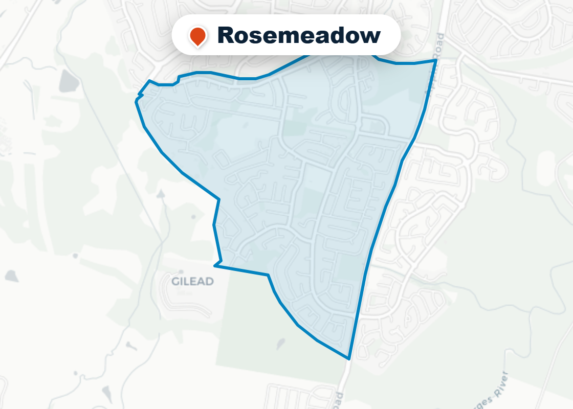 Map of Mr Splash plumbing service area in Rosemeadow