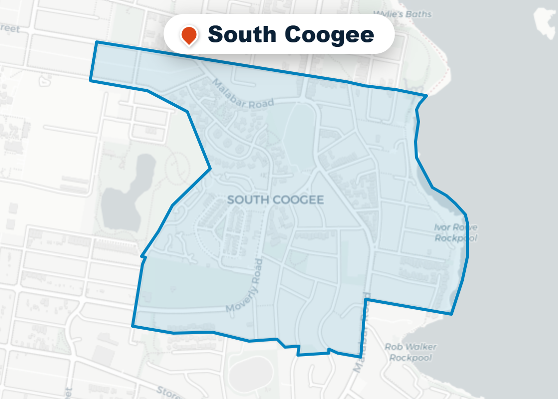 Map of Mr Splash plumbing service area in South Coogee