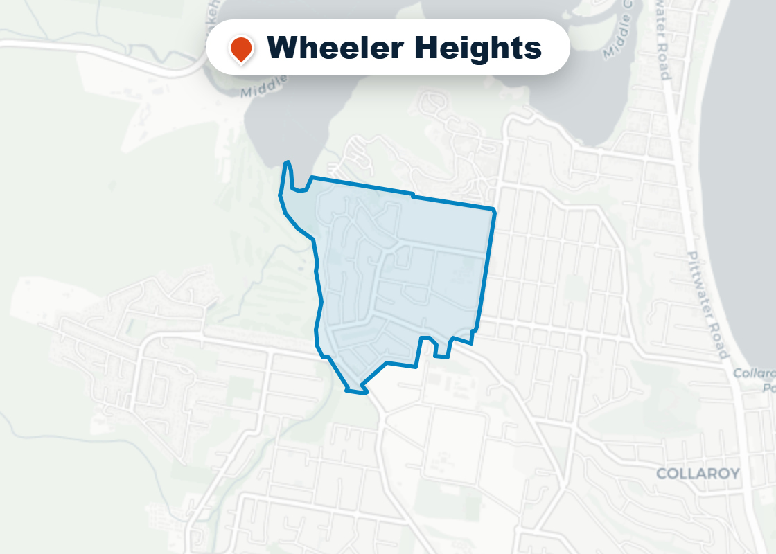 Map of Mr Splash plumbing service area in Wheeler Heights