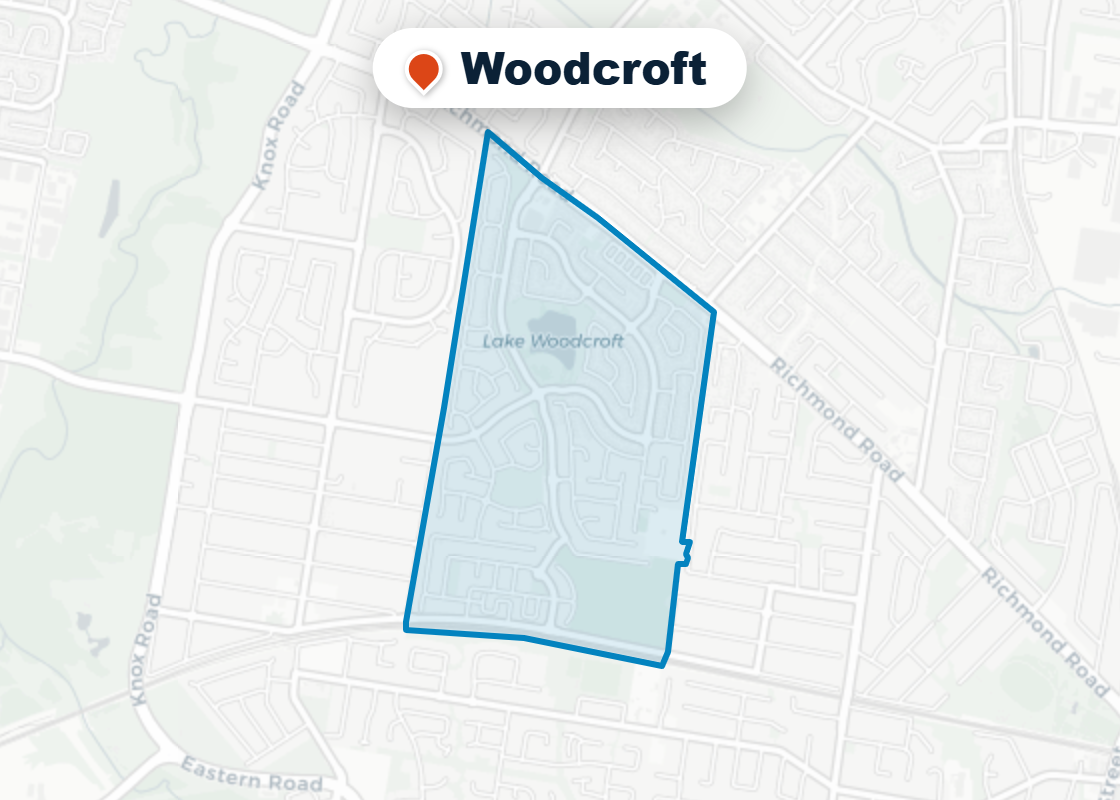 Map of Mr Splash plumbing service area in Woodcroft