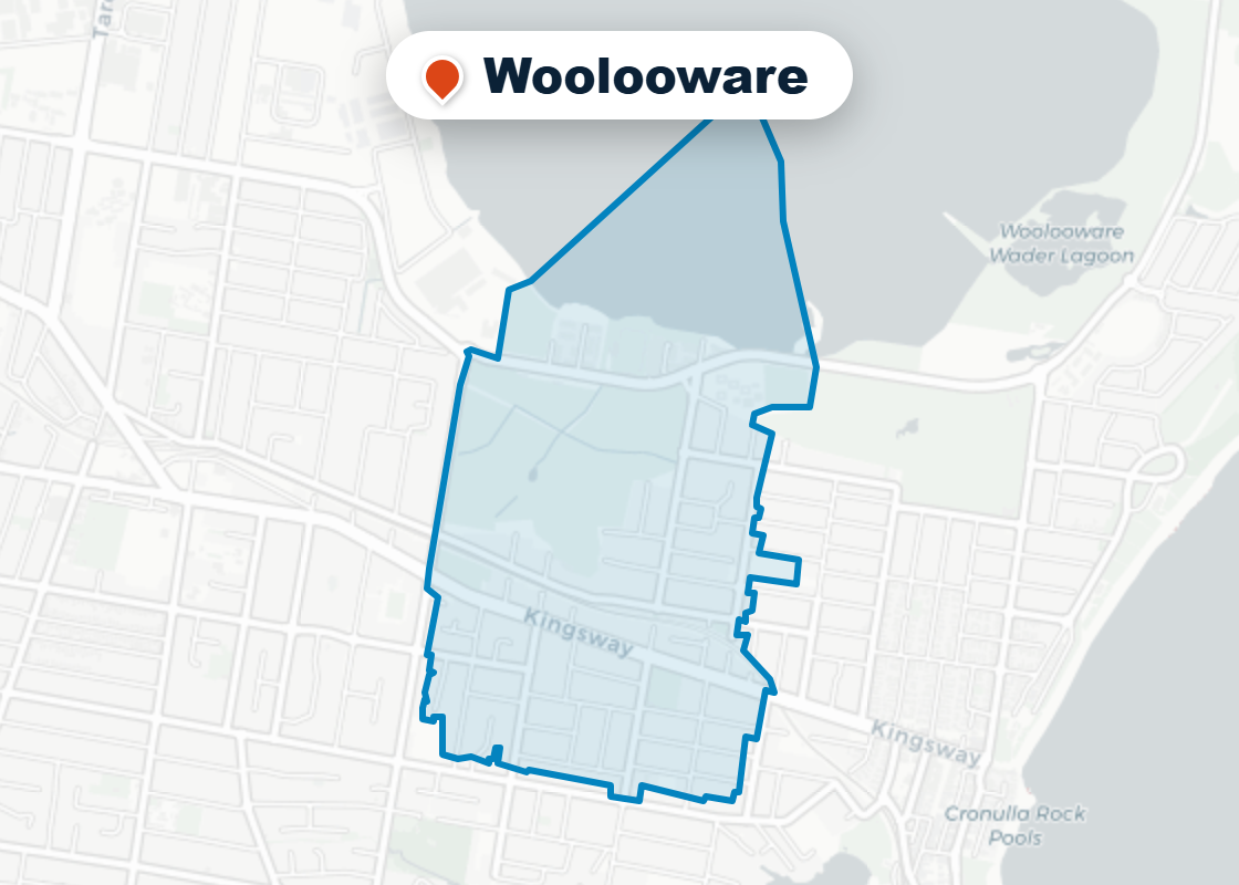 Map of Mr Splash plumbing service area in Woolooware