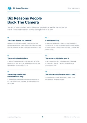 Guide page: what the camera can and cannot see